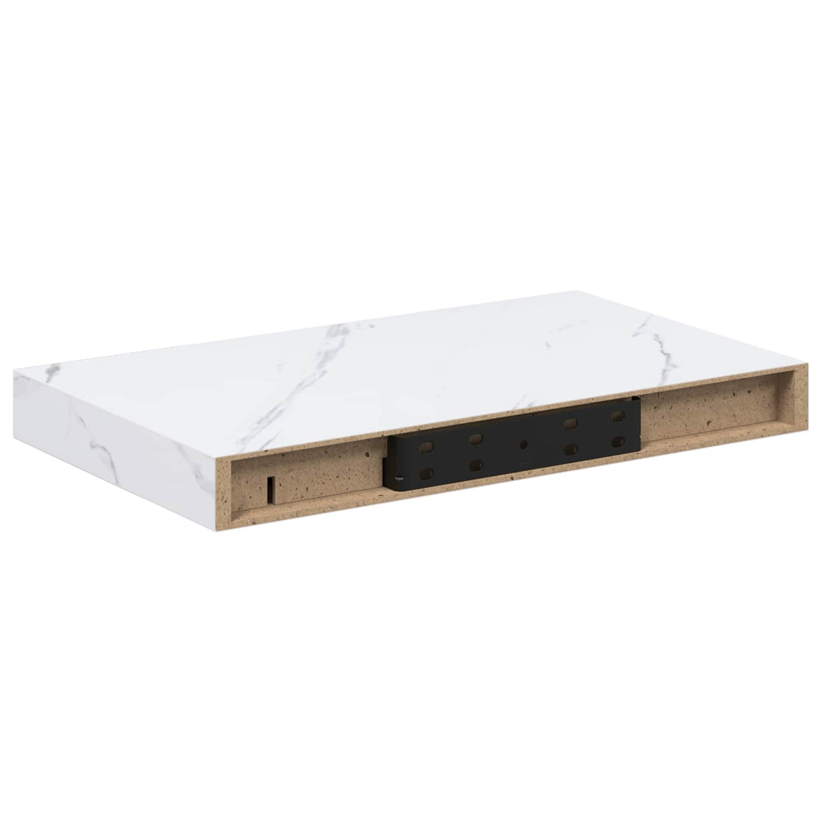 Sieninė lentyna 4 pcs Balti marmuro 40 x 23,5 x 4 cm