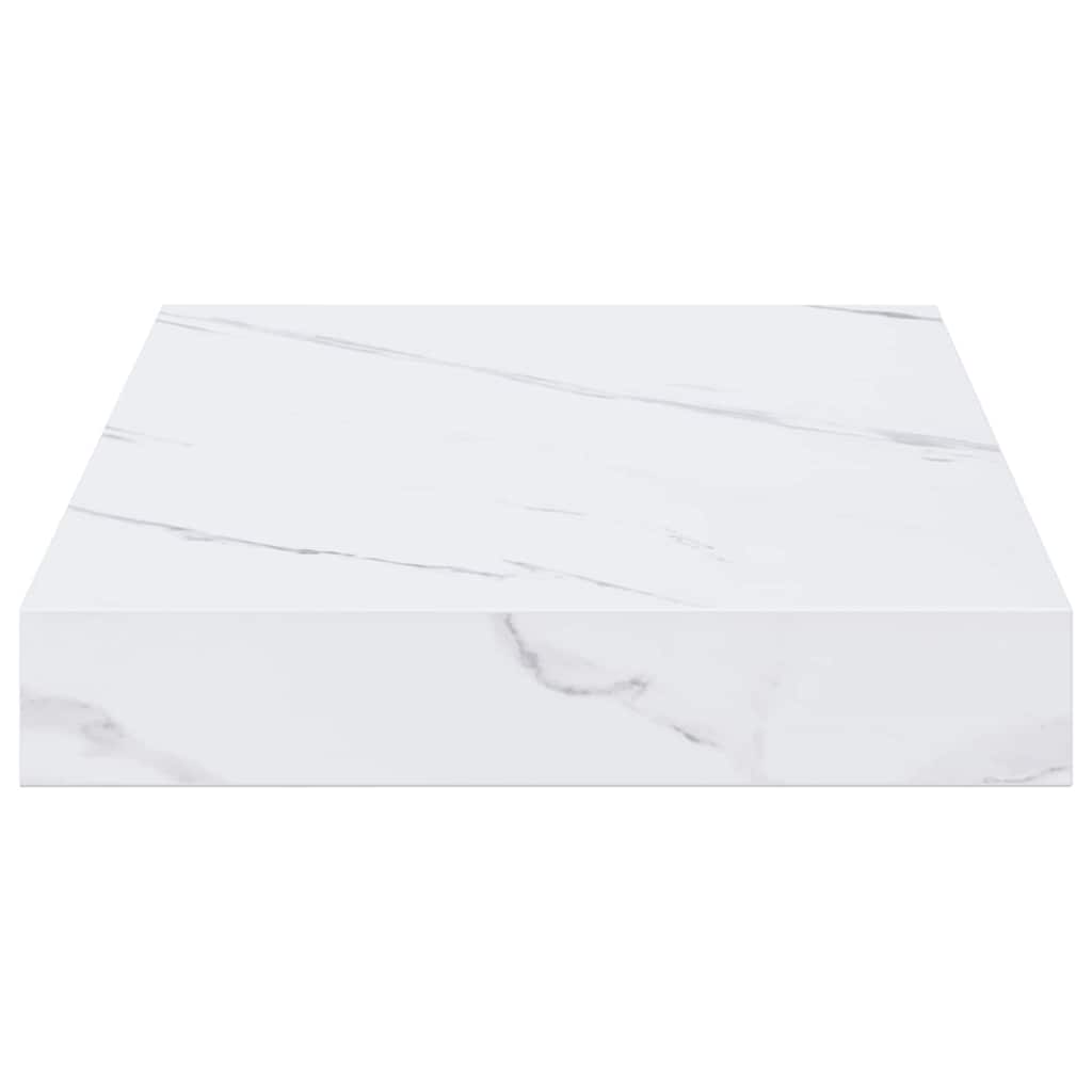 Sieninė lentyna 4 pcs Balti marmuro 40 x 23,5 x 4 cm