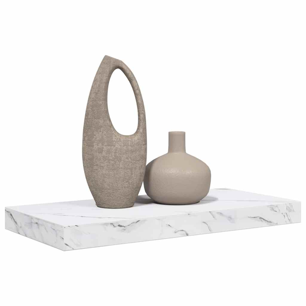 Sieninė lentyna Balti marmuro 50 x 23 x 4 cm Apdirbta mediena