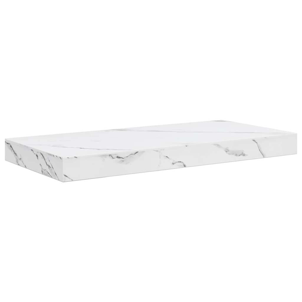 Sieninė lentyna 4 pcs Balti marmuro 50 x 23,5 x 4 cm