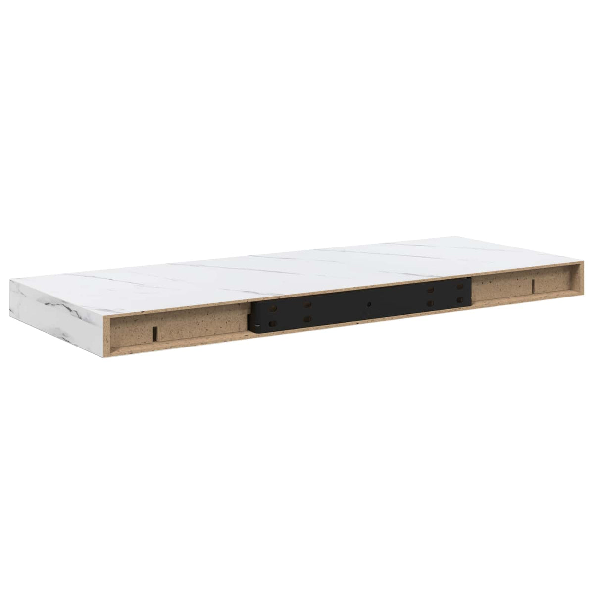 Sieninės lentynos 4 pcs Balti marmuro 60 x 23,5 x 4 cm