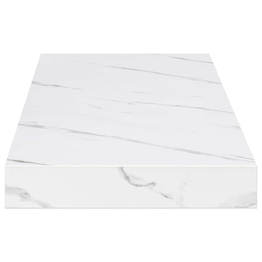Sieninė lentyna 2 pcs Balti marmuro 80 x 23,5 x 4 cm