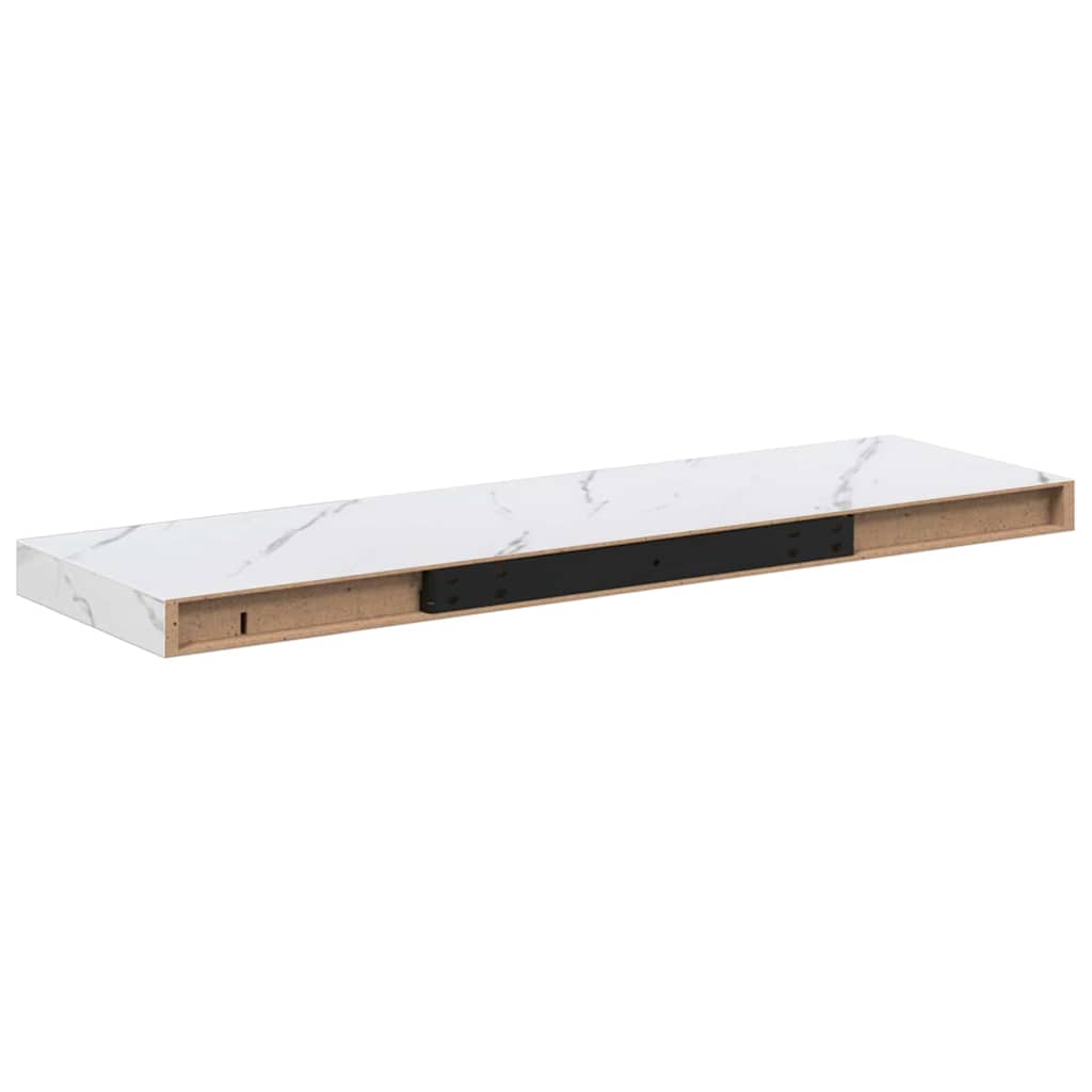 Sieninės lentynos 4 pcs Balti marmuro 80 x 23,5 x 4 cm