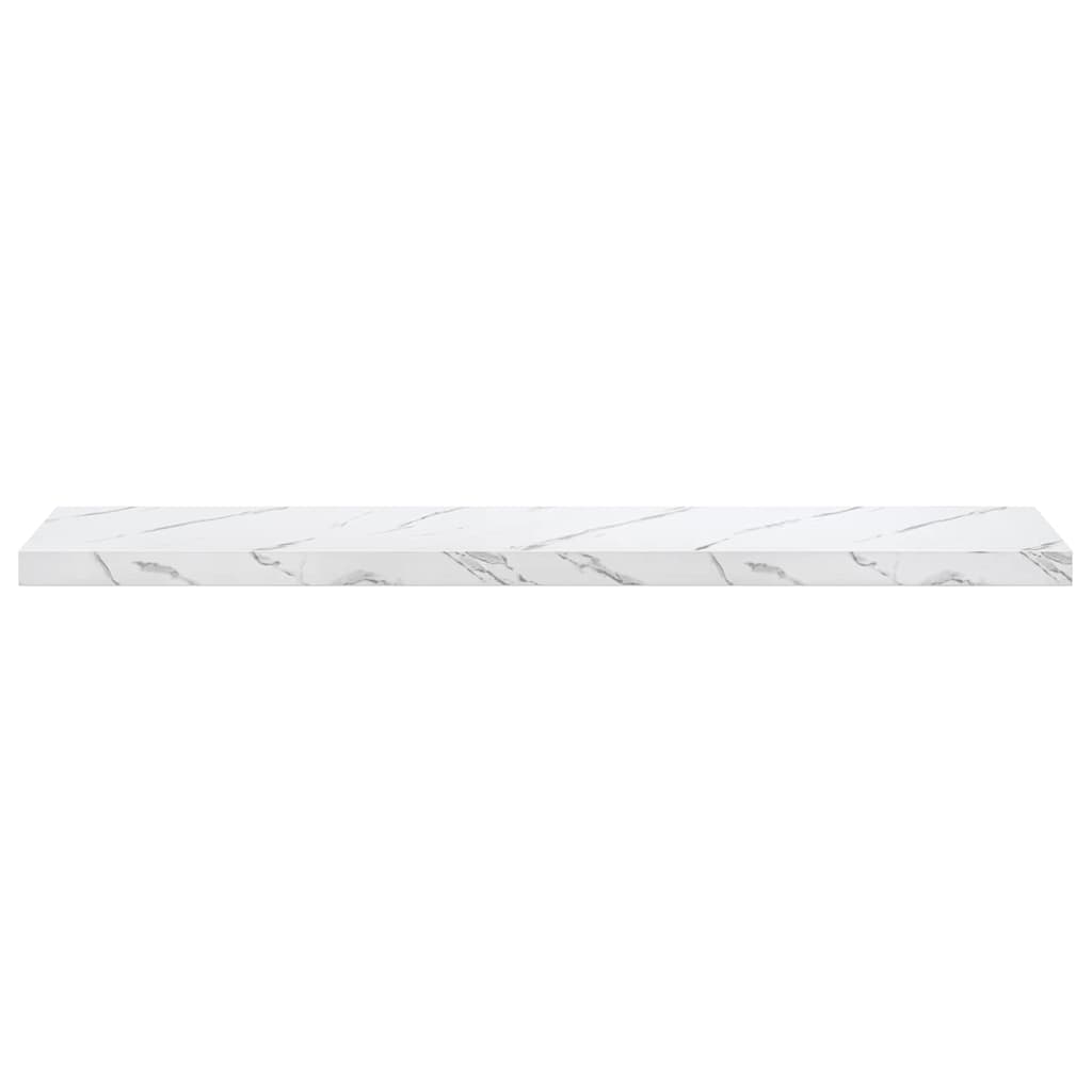 Sieninė lentyna 2 pcs Balti marmuro 120 x 23,5 x 4 cm