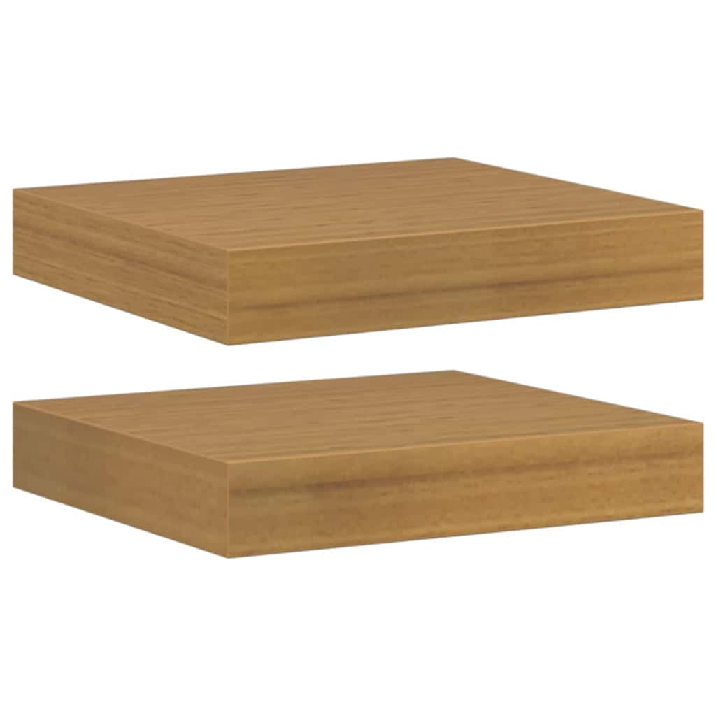 Sieninės lentynos su saugykla 2 pcs Smėlio 23 x 23,5 x 4 cm