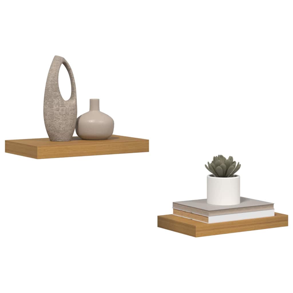 Sieninė lentyna 2 pcs Smėlio 40 x 23,5 x 4 cm Apdirbta mediena