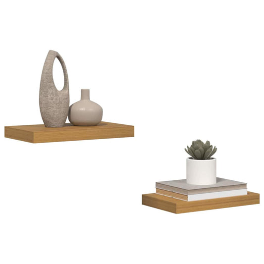 Sieninė lentyna 2 pcs Smėlio 40 x 23,5 x 4 cm Apdirbta mediena