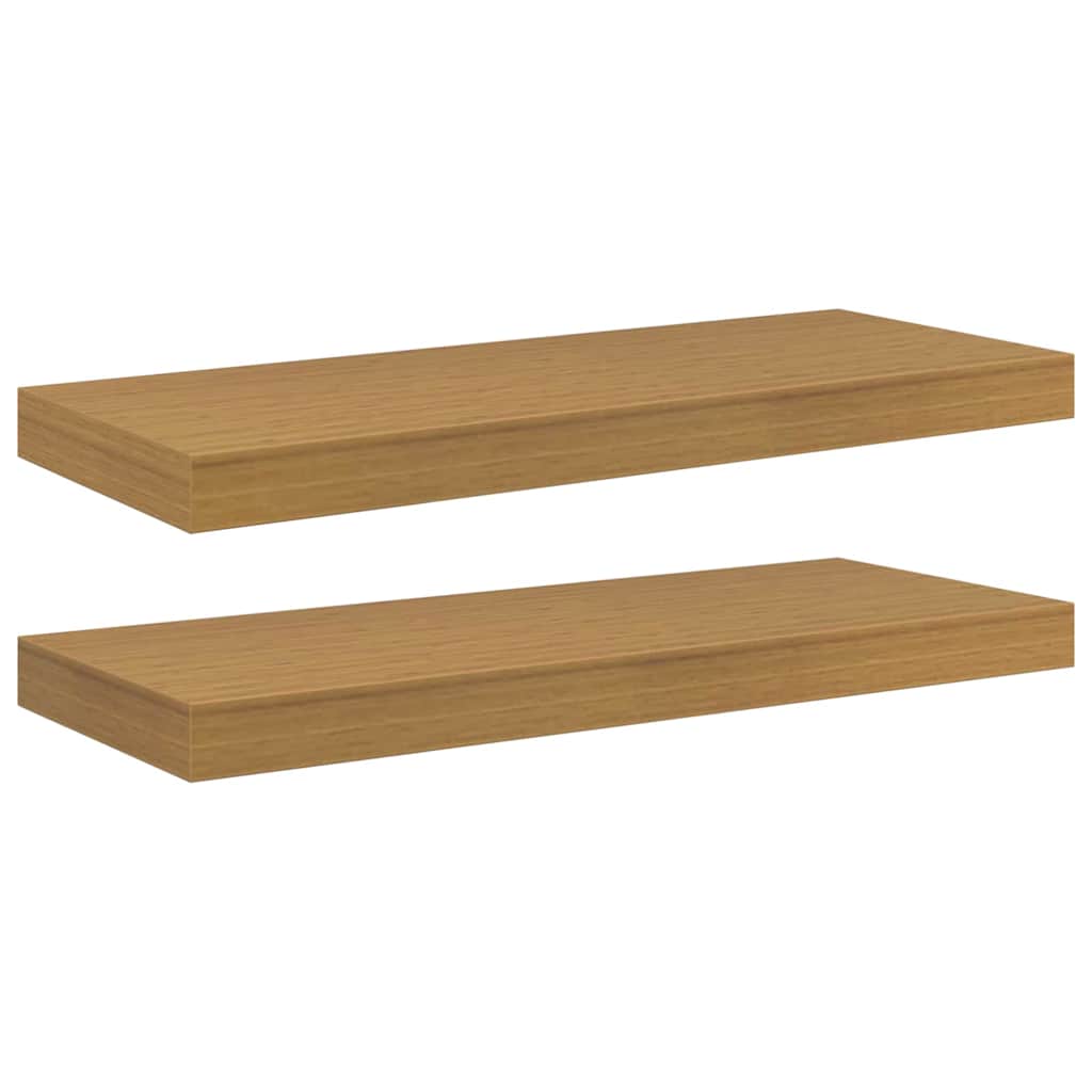Sieninė lentyna 2 pcs Smėlio 60 x 23,5 x 4 cm Apdirbta mediena