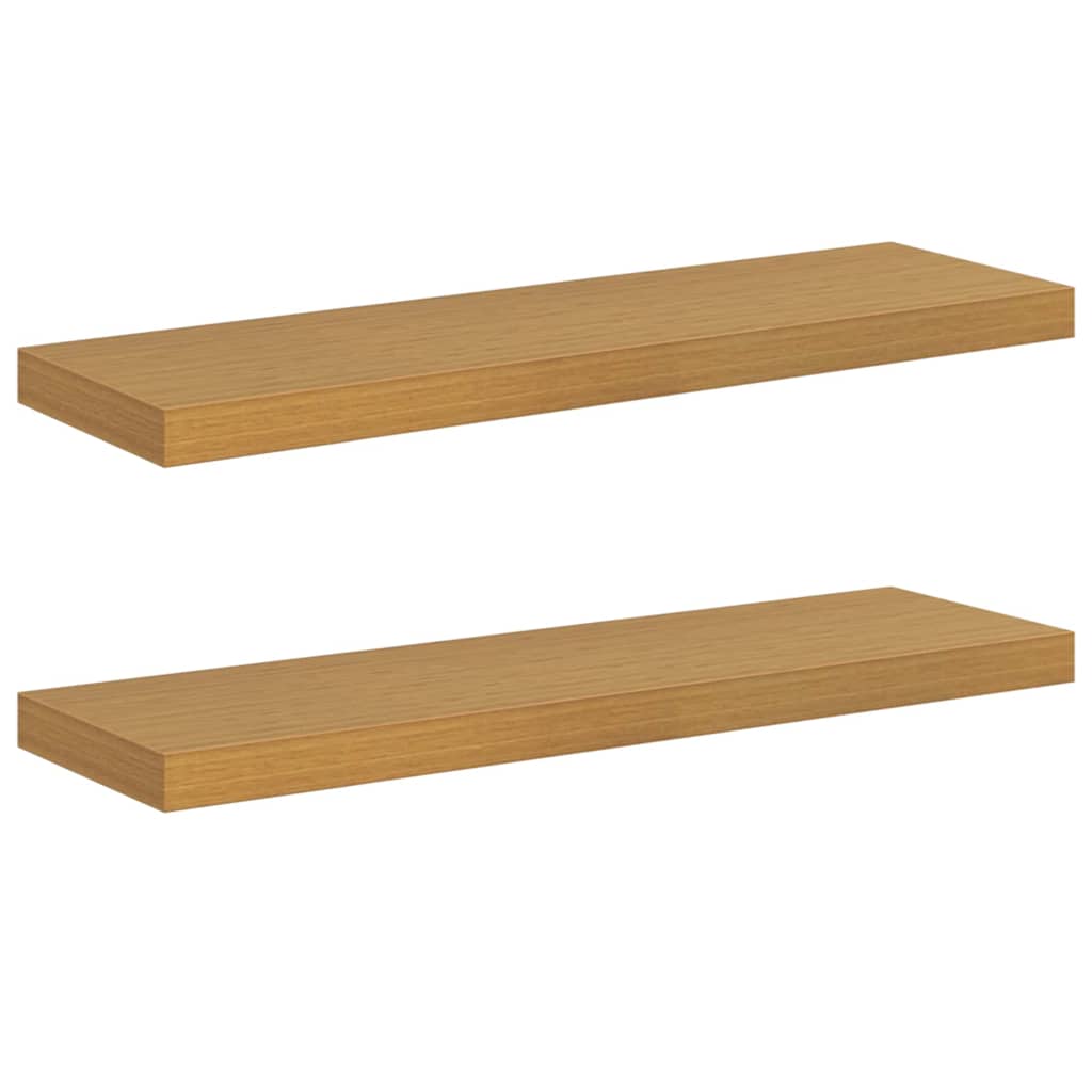Sieninės lentynos su saugykla 2 pcs Smėlio 80 x 23,5 x 4 cm