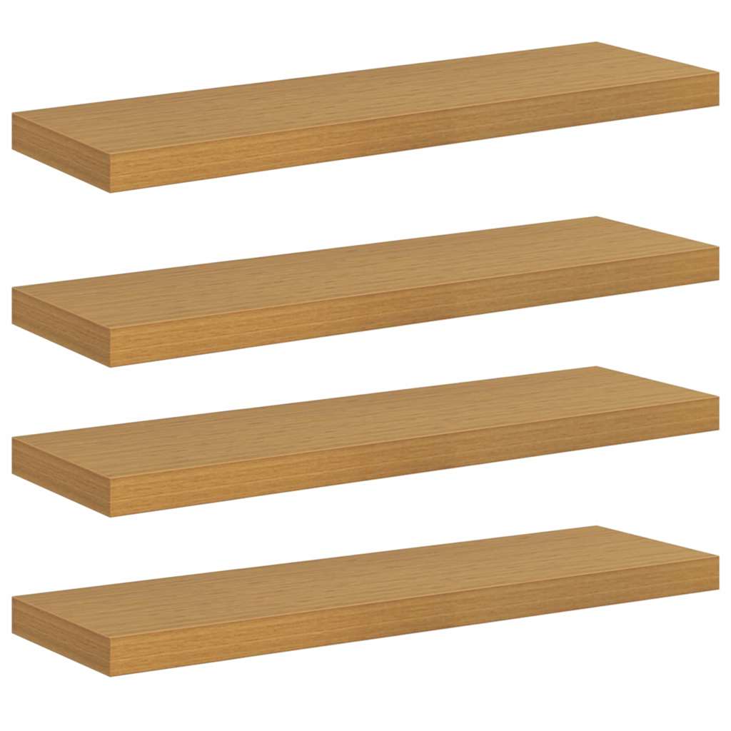 Sieninė lentyna 4 pcs Smėlio 80 x 23,5 x 4 cm Apdirbta mediena