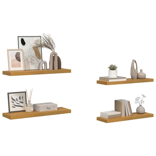 Sieninė lentyna 4 pcs Smėlio 90 x 23,5 x 4 cm Apdirbta mediena