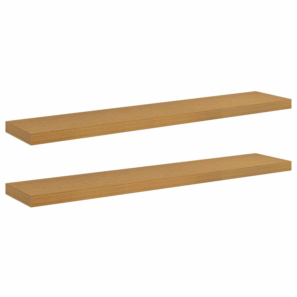 Sieninės lentynos su saugykla 2 pcs Smėlio 120 x 23,5 x 4 cm