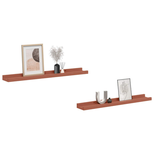Sieninė lentyna 2 pcs Raudona 60 x 9 x 3 cm Apdirbta mediena