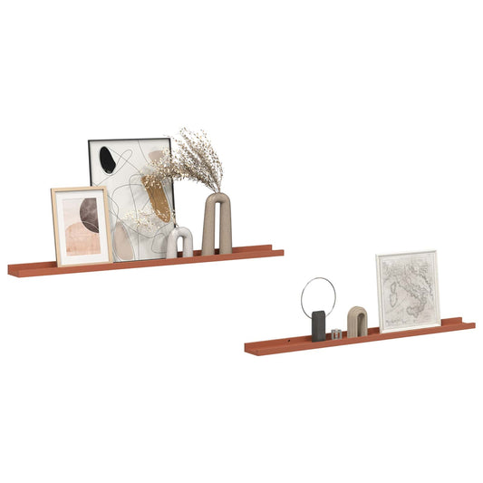Sieninė lentyna 2 pcs Raudona 100 x 9 x 3 cm Apdirbta mediena