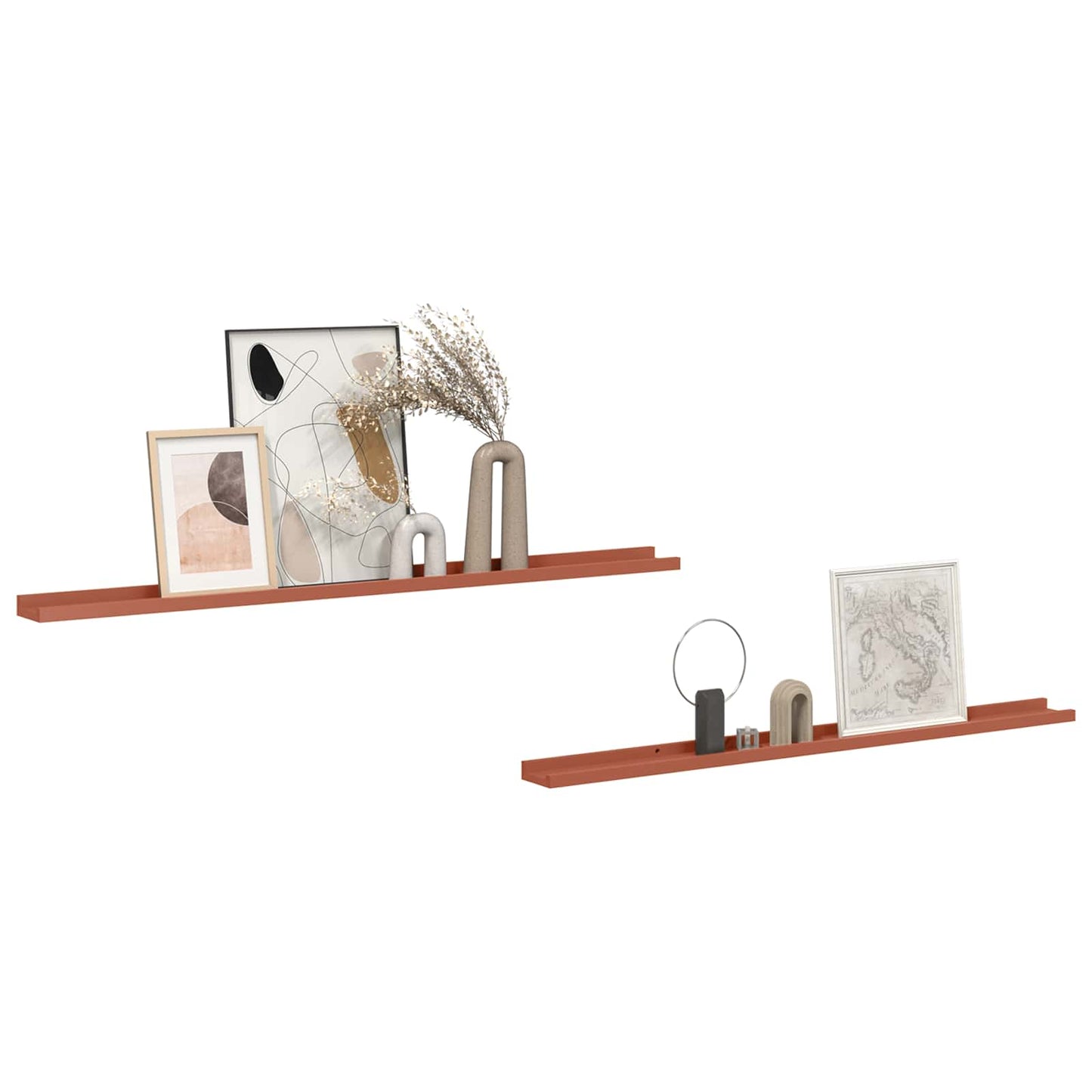 Sieninė lentyna 2 pcs Raudona 115 x 9 x 3 cm Apdirbta mediena