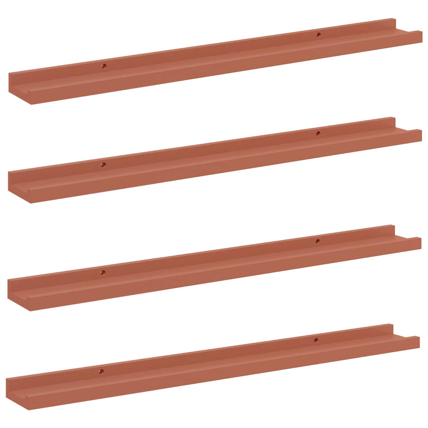 Sieninė lentyna 4 pcs Raudona 80 x 9 x 3 cm Apdirbta mediena