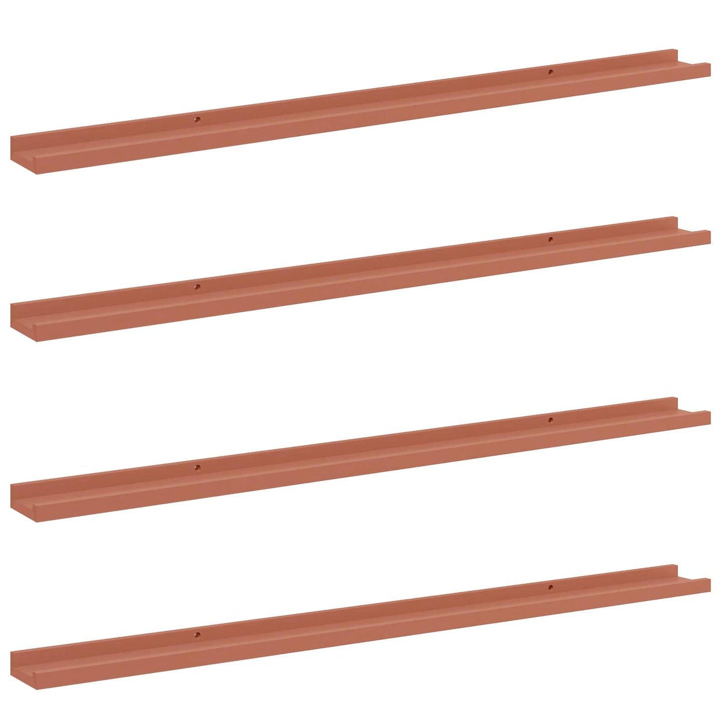 Sieninė lentyna 4 pcs Raudona 115 x 9 x 3 cm Apdirbta mediena