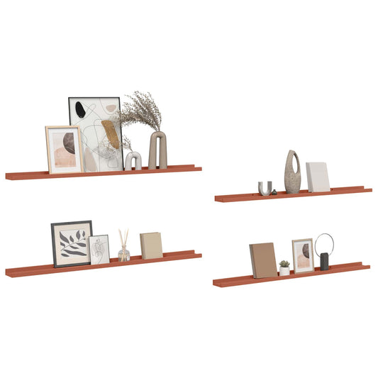 Sieninė lentyna 4 pcs Raudona 115 x 9 x 3 cm Apdirbta mediena