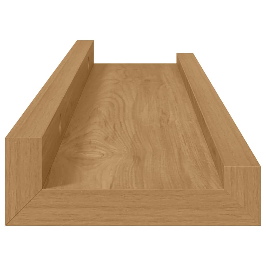 Sieninė lentyna 2 pcs Ruda 40 x 9 x 3 cm Apdirbta mediena