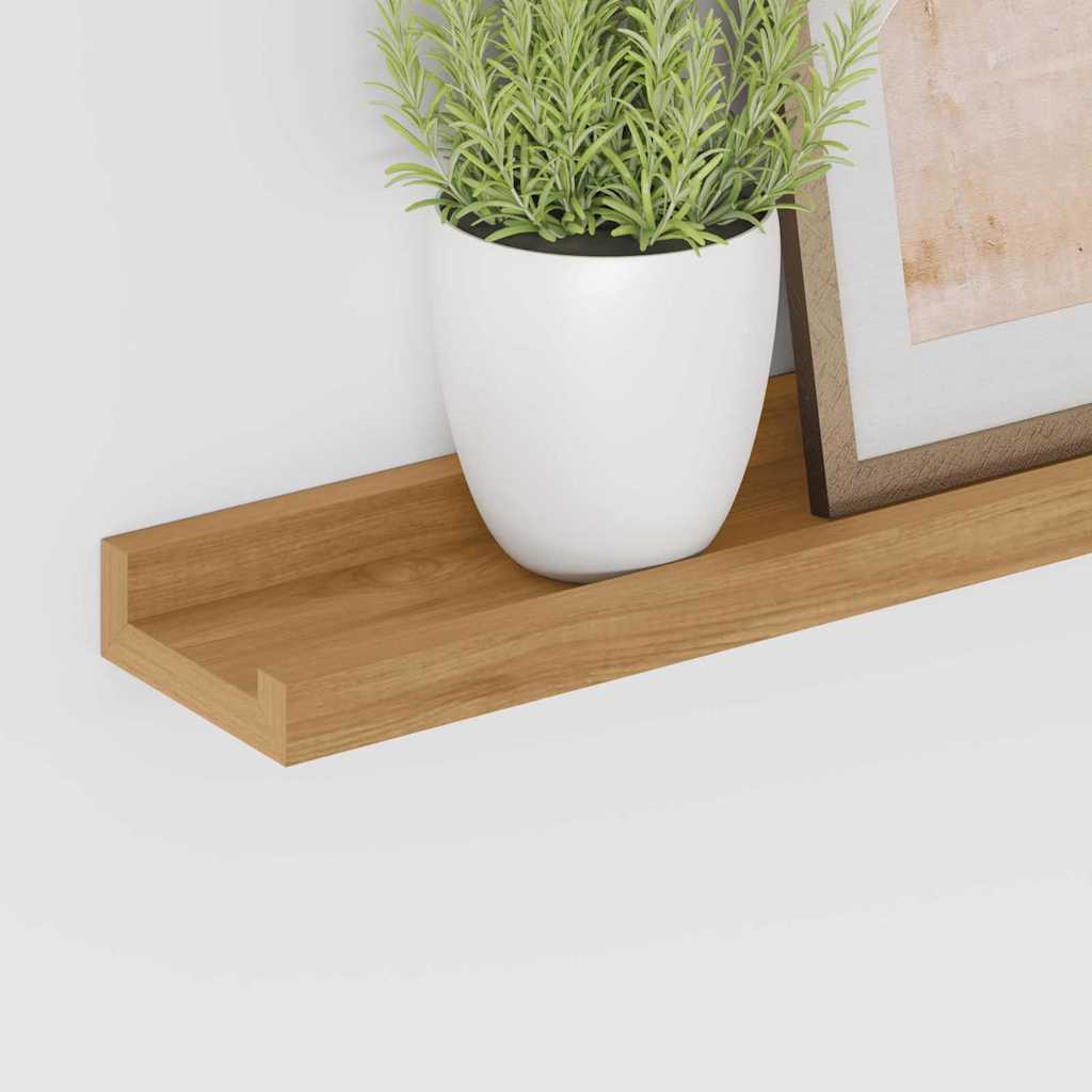Sieninės lentynos 2 pcs Ruda 60 x 9 x 3 cm Apdirbta mediena