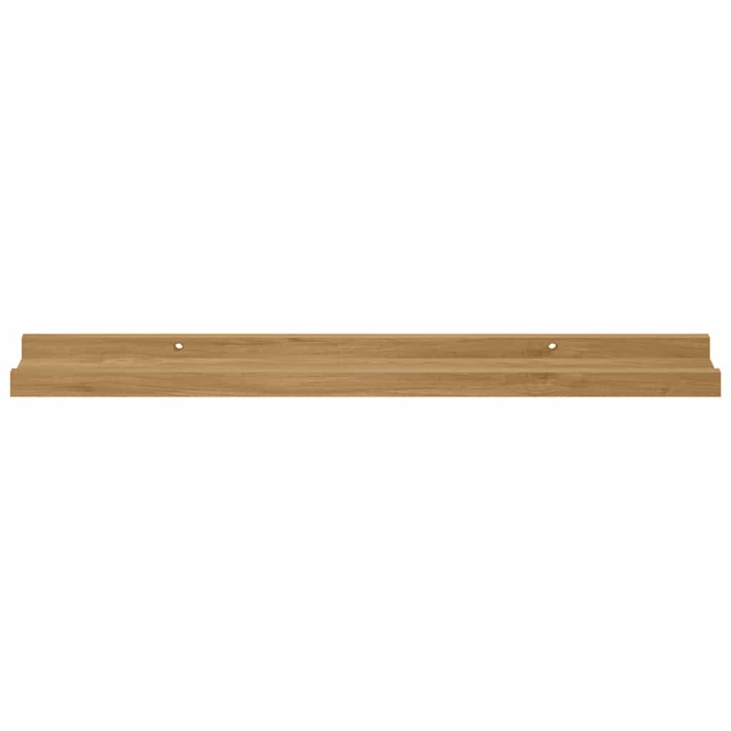 Sieninės lentynos 2 pcs Ruda 60 x 9 x 3 cm Apdirbta mediena