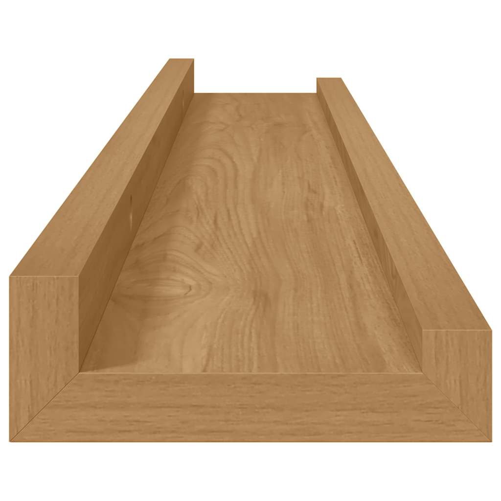Sieninės lentynos 2 pcs Ruda 60 x 9 x 3 cm Apdirbta mediena