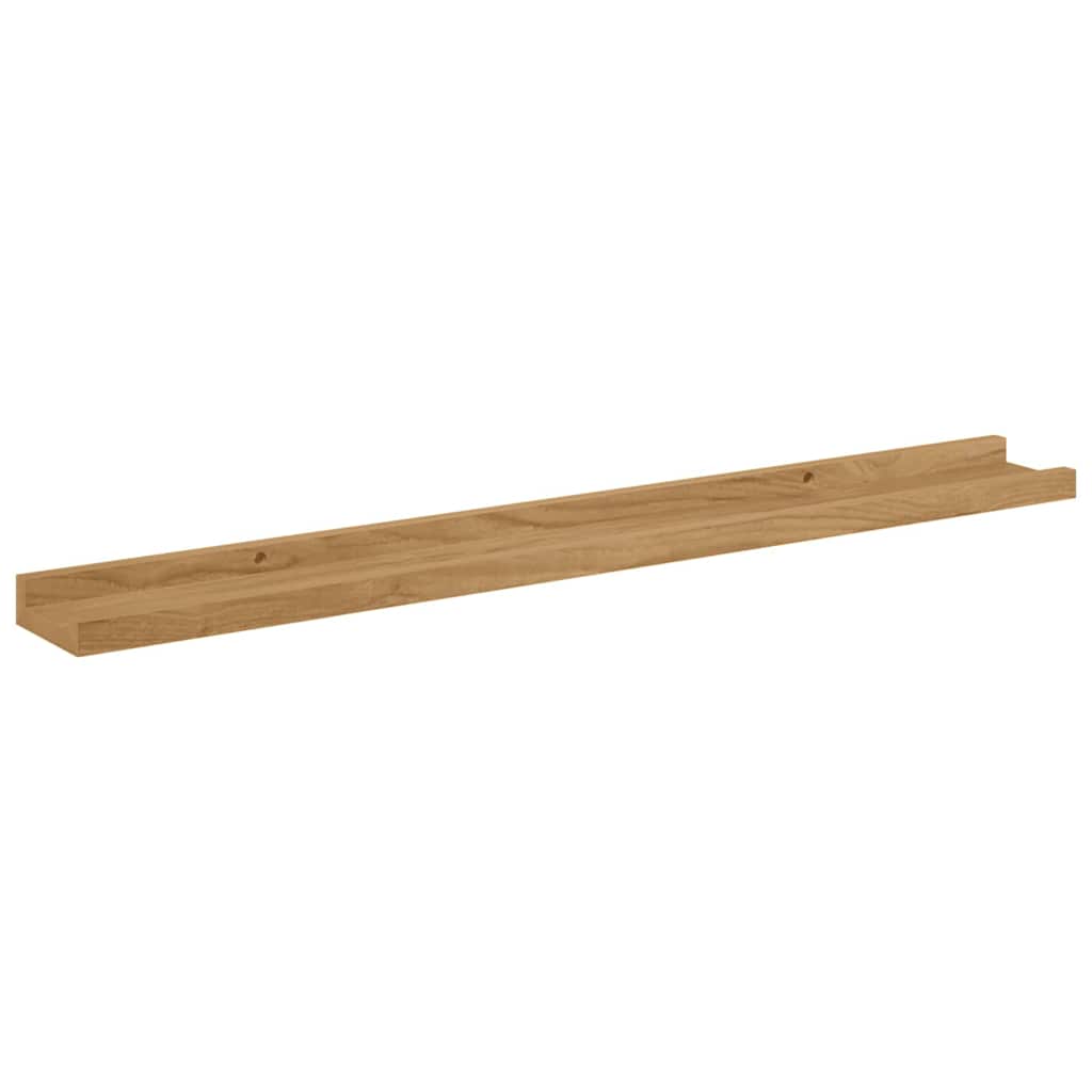 Sieninė lentyna 2 pcs Ruda 80 x 9 x 3 cm Apdirbta mediena