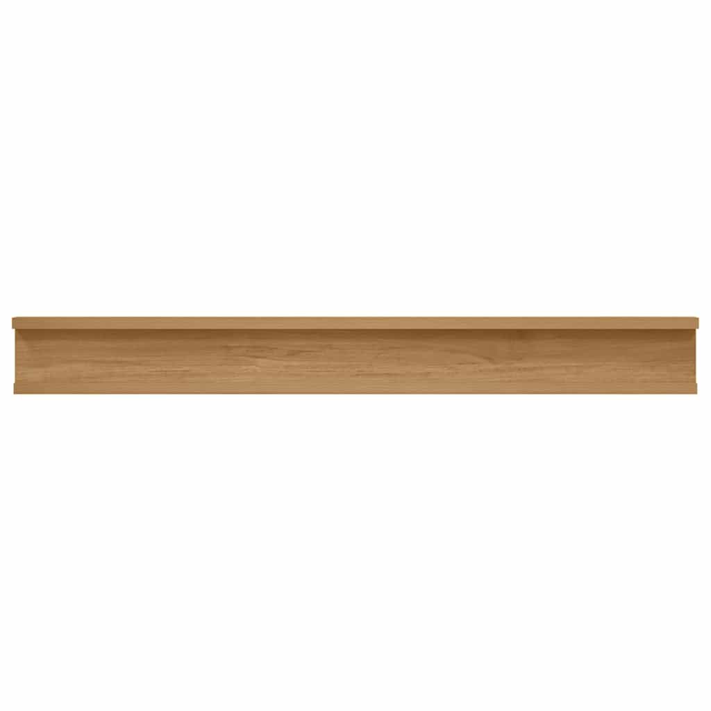 Sieninė lentyna 2 pcs Ruda 80 x 9 x 3 cm Apdirbta mediena