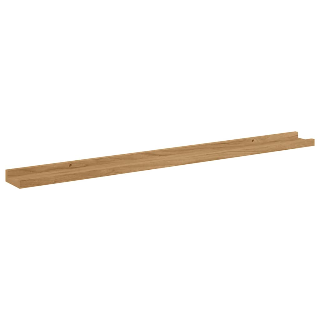 Sieninė lentyna 2 pcs Ruda 100 x 9 x 3 cm Apdirbta mediena