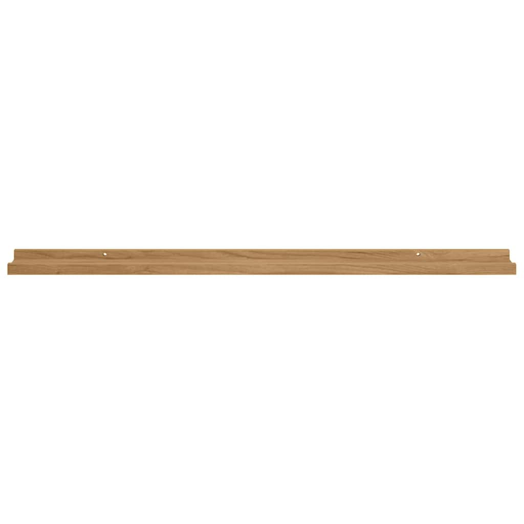 Sieninė lentyna 2 pcs Ruda 100 x 9 x 3 cm Apdirbta mediena