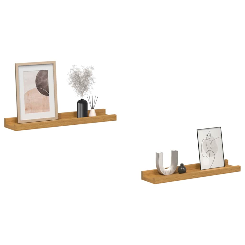Sieninė lentyna 2 pcs Smėlio 40 x 9 x 3 cm Apdirbta mediena