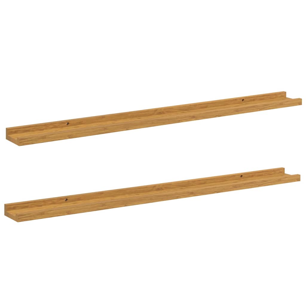 Sieninės lentynos 2 pcs Smėlio 100 x 9 x 3 cm Apdirbta mediena