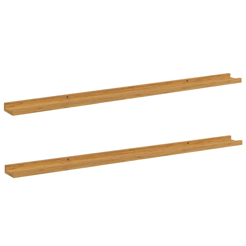 Sieninė lentyna 2 pcs Smėlio 115 x 9 x 3 cm Apdirbta mediena
