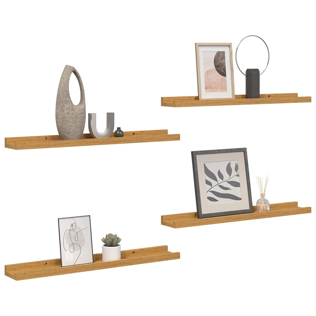 Sieninė lentyna 4 pcs Smėlio 40 x 9 x 3 cm Apdirbta mediena