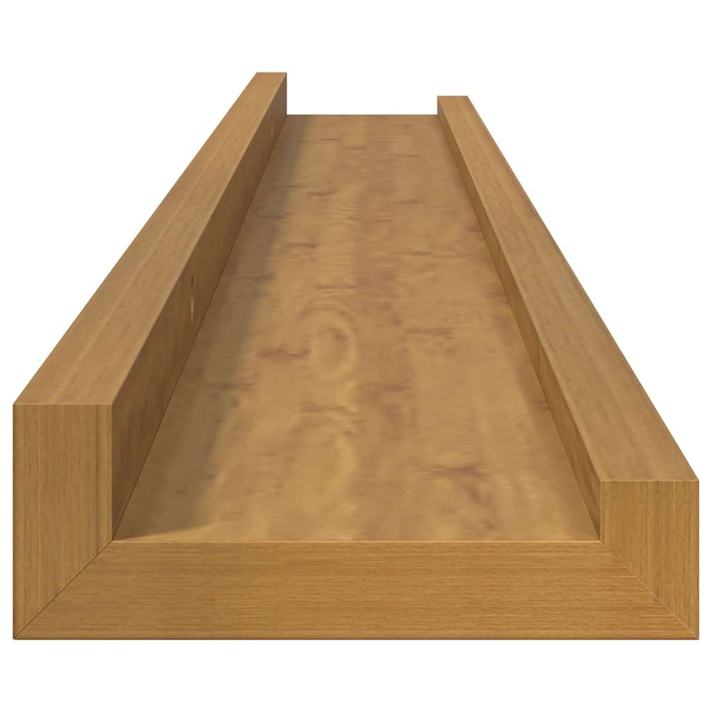 Sieninė lentyna 4 pcs Smėlio 80 x 9 x 3 cm Apdirbta mediena