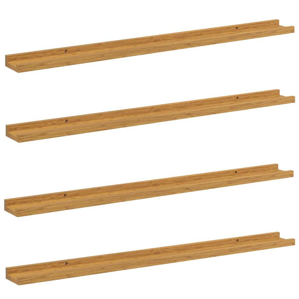 Sieninės lentynos 4 pcs Smėlio 100 x 9 x 3 cm Apdirbta mediena