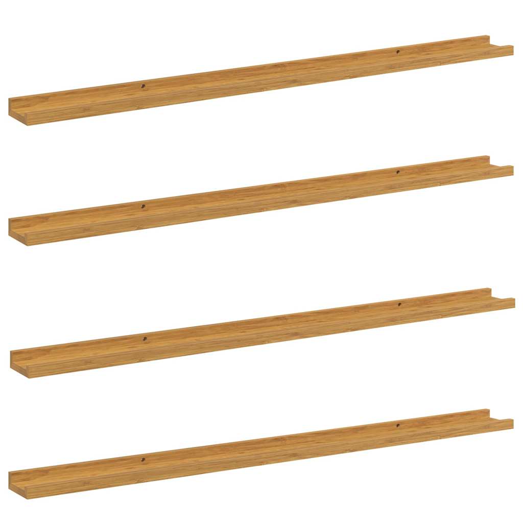 Sieninė lentyna 4 pcs Smėlio 115 x 9 x 3 cm Apdirbta mediena