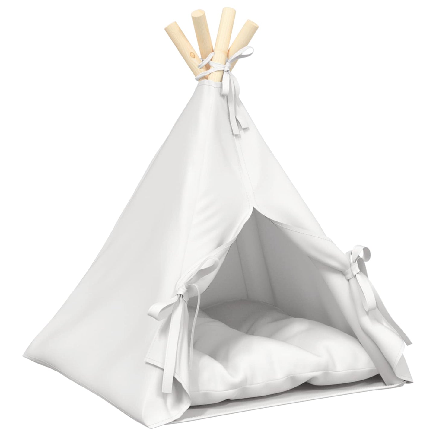 Gyvūnų teepee su pagalve Balta 40 x 40 x 50 cm Poliesteris
