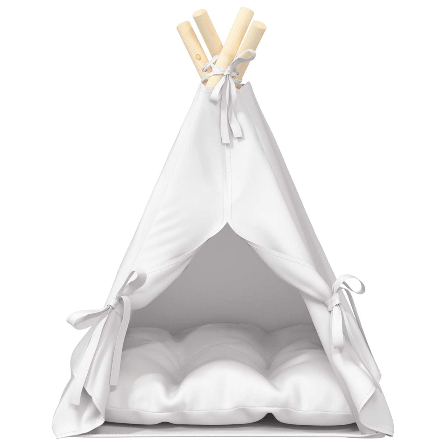 Gyvūnų teepee su pagalve Balta 40 x 40 x 50 cm Poliesteris