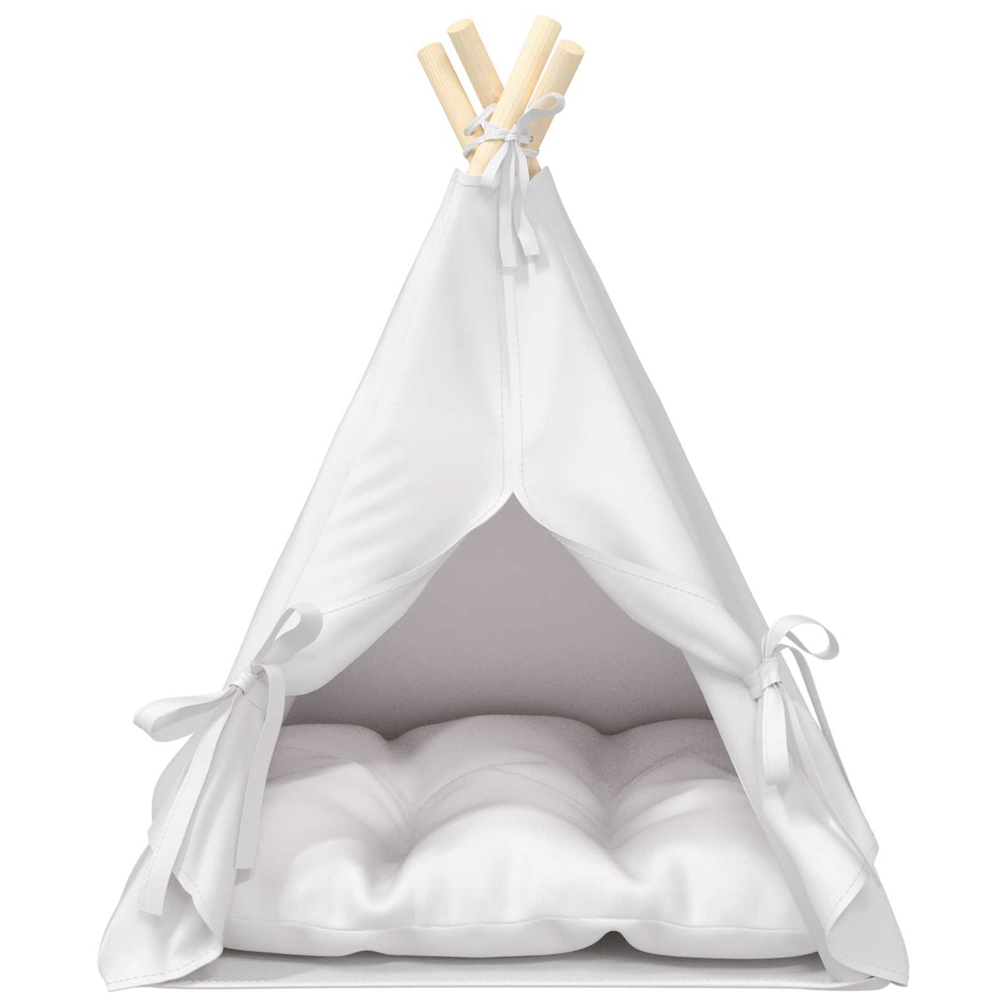 Gyvūnų teepee su pagalve Balta 50 x 50 x 60 cm Poliesteris