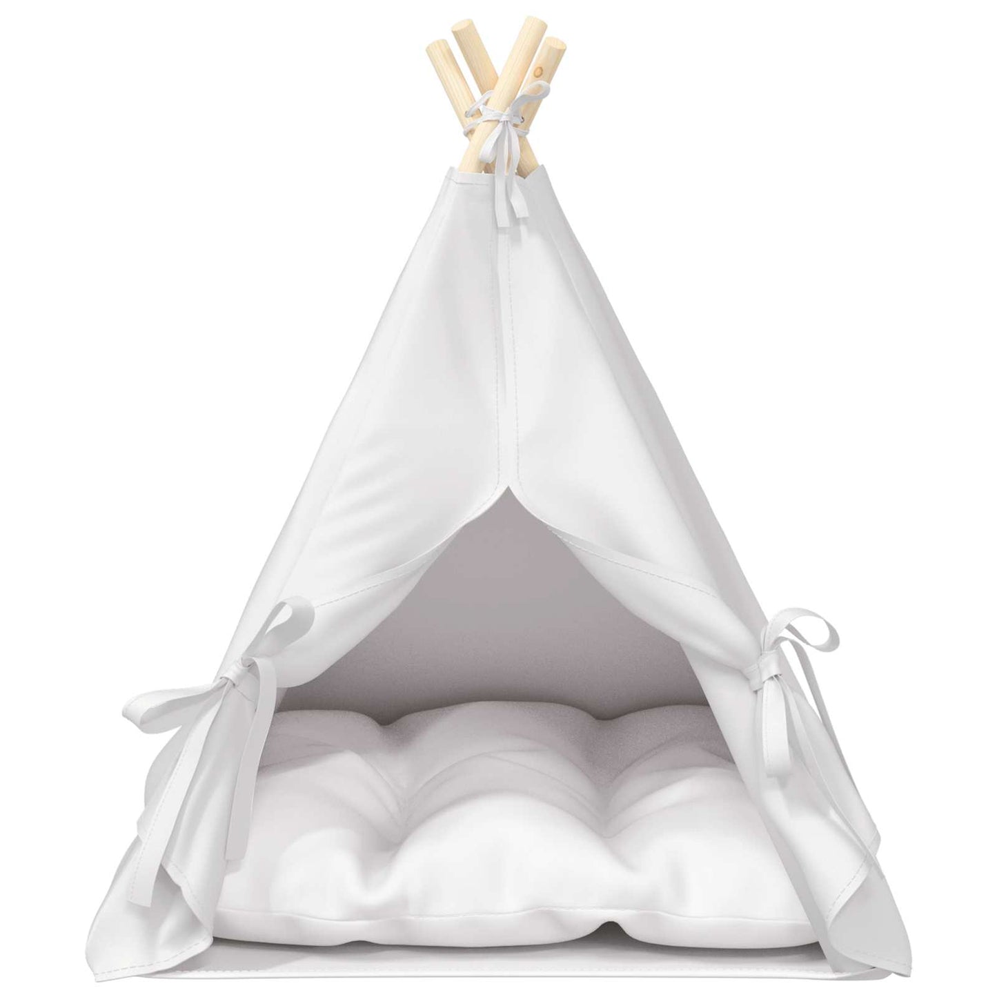 Gyvūnų teepee su pagalve Balta 60 x 60 x 70 cm Poliesteris