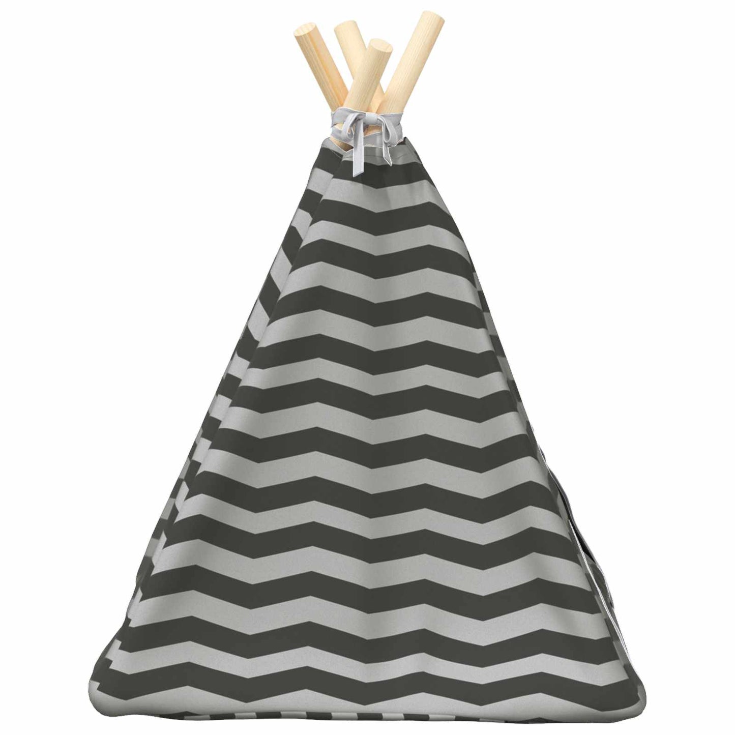 Gyvūnų teepee su pagalve Balta ir pilka 40 x 40 x 50 cm
