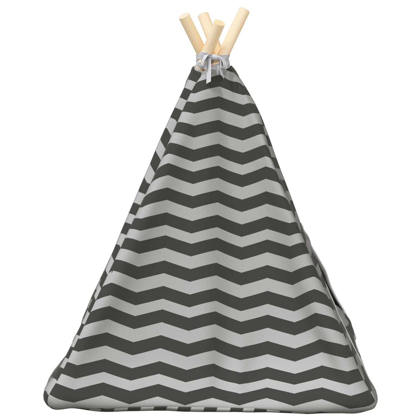 Gyvūnų teepee su pagalve Balta ir pilka 50 x 50 x 60 cm