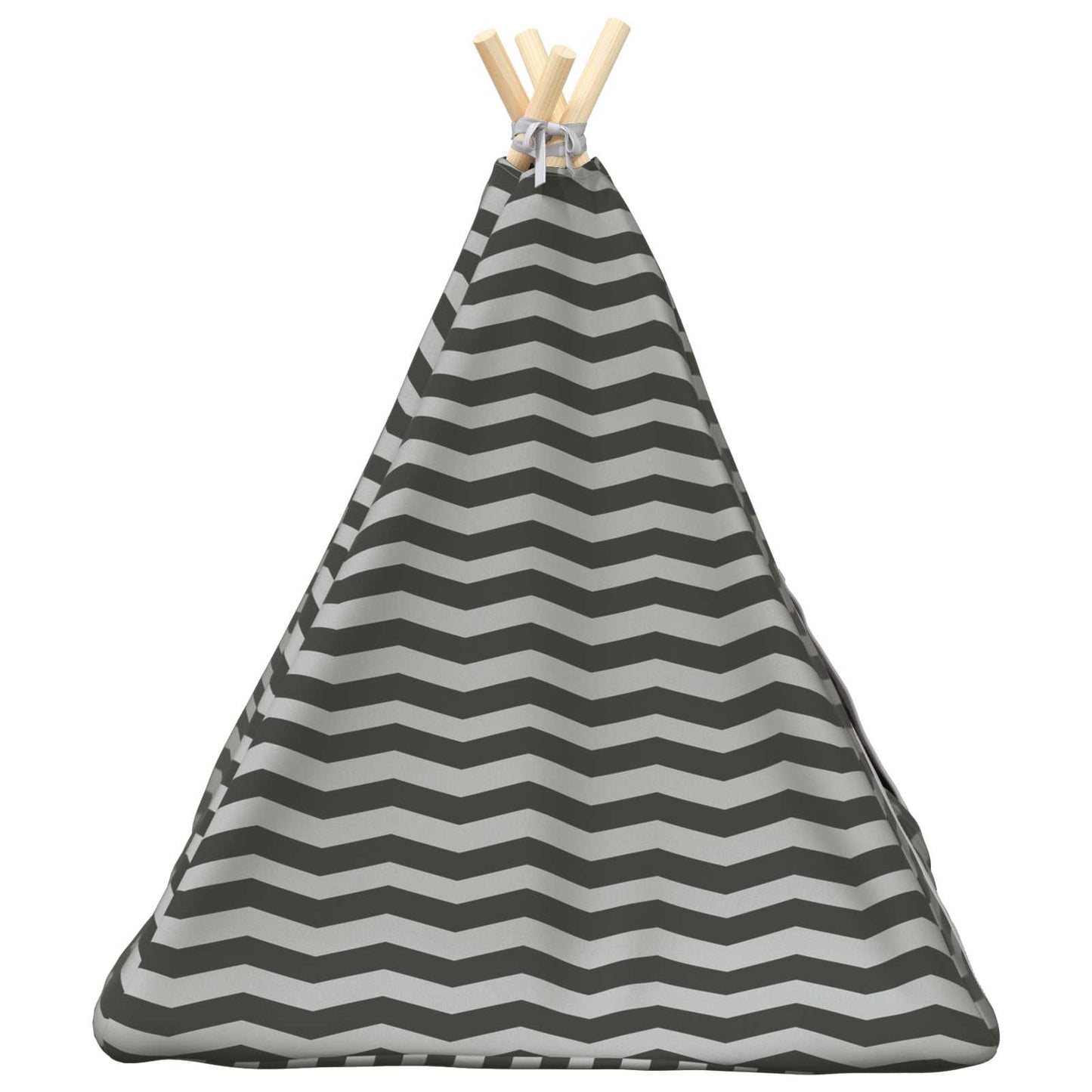 Gyvūnų teepee su pagalve Balta ir pilka 60 x 60 x 70 cm