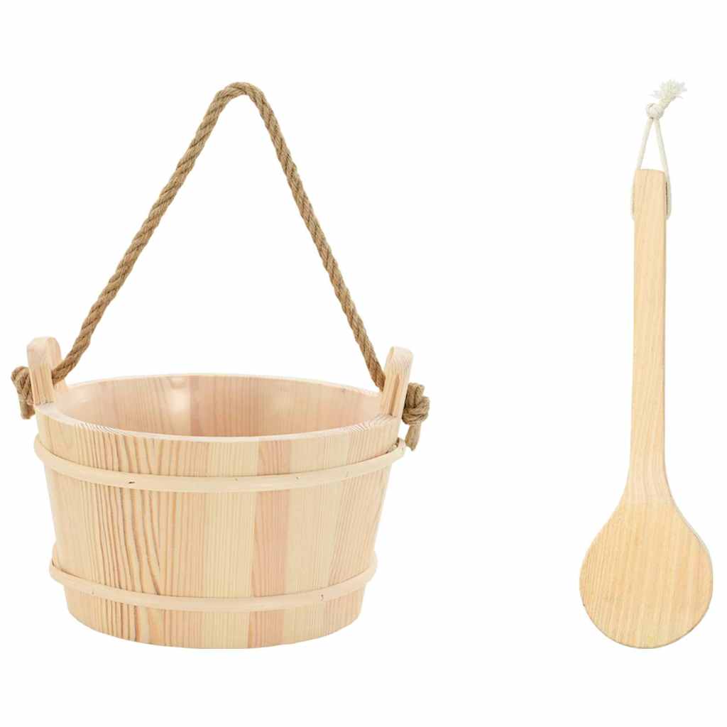 Pirties kibiras 2 pcs Ruda Kietas Pušies Medis ir Kanapės