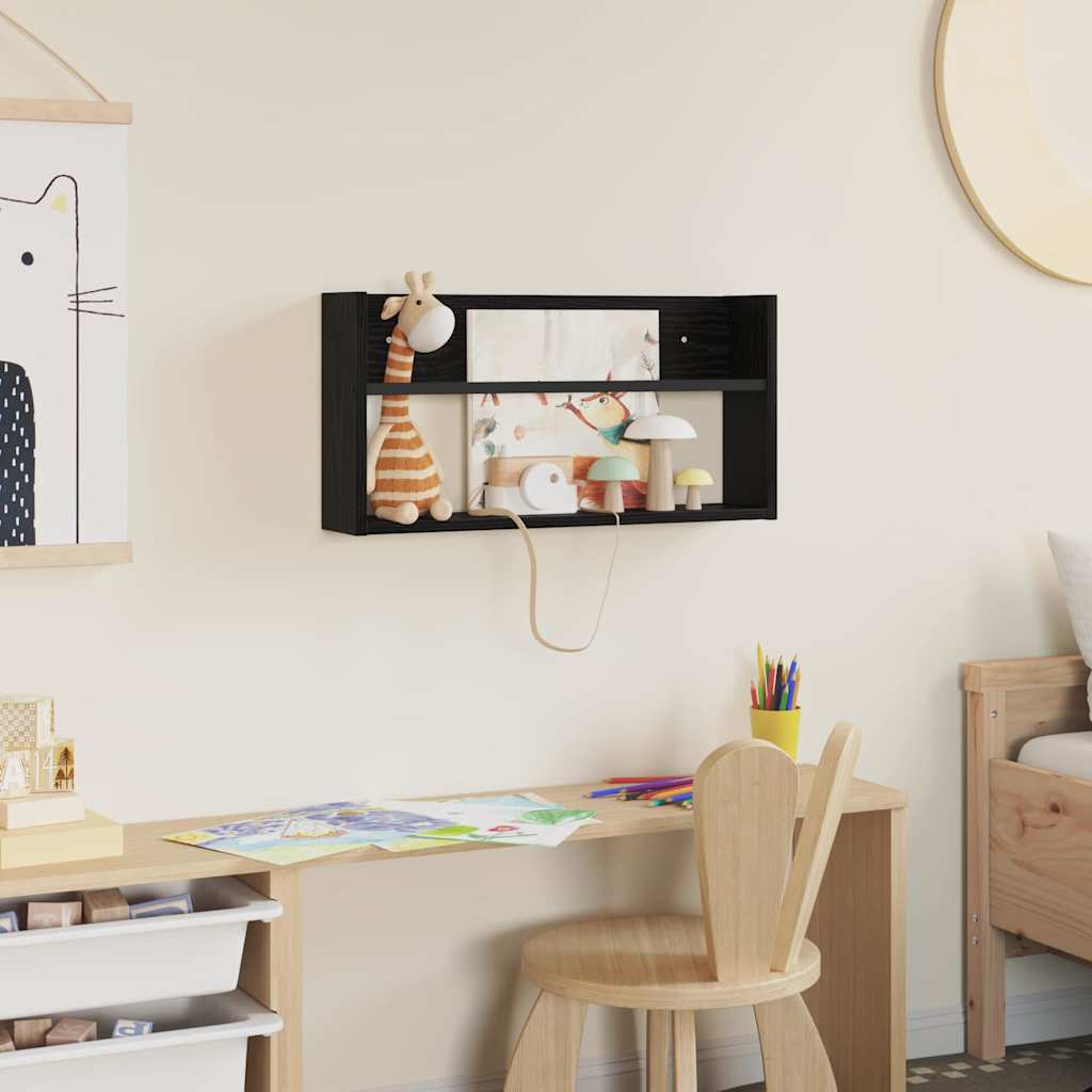 Žurnalų stovas Juodas ąžuolas 60 x 12 x 30 cm Apdirbta mediena