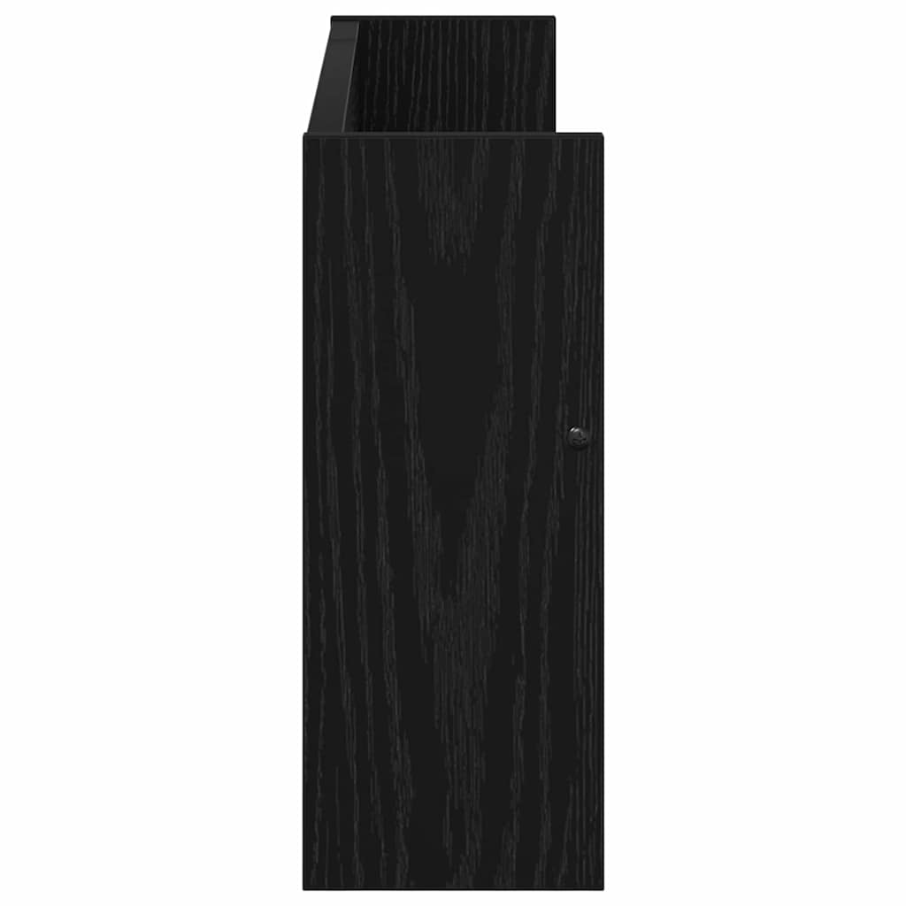 Žurnalų stovas su lentyna 2 pcs Juodas ąžuolas 60 x 12 x 30 cm