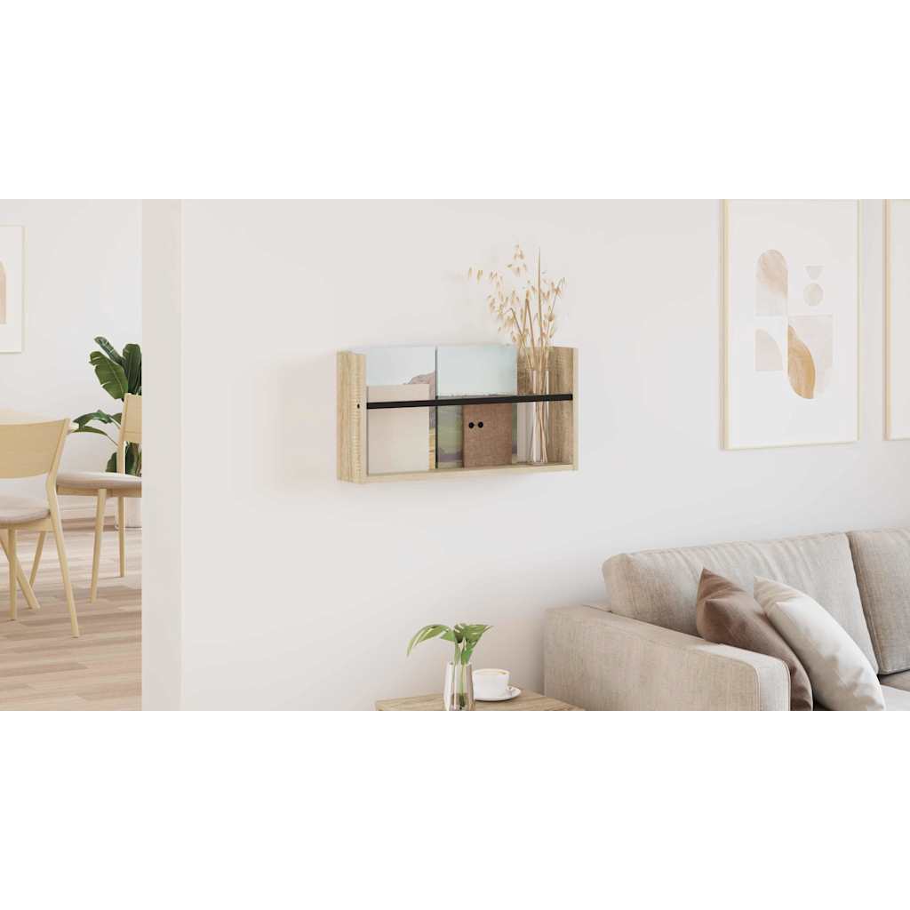 Žurnalų stovas Sonoma ąžuolas 60 x 12 x 30 cm Apdirbta mediena