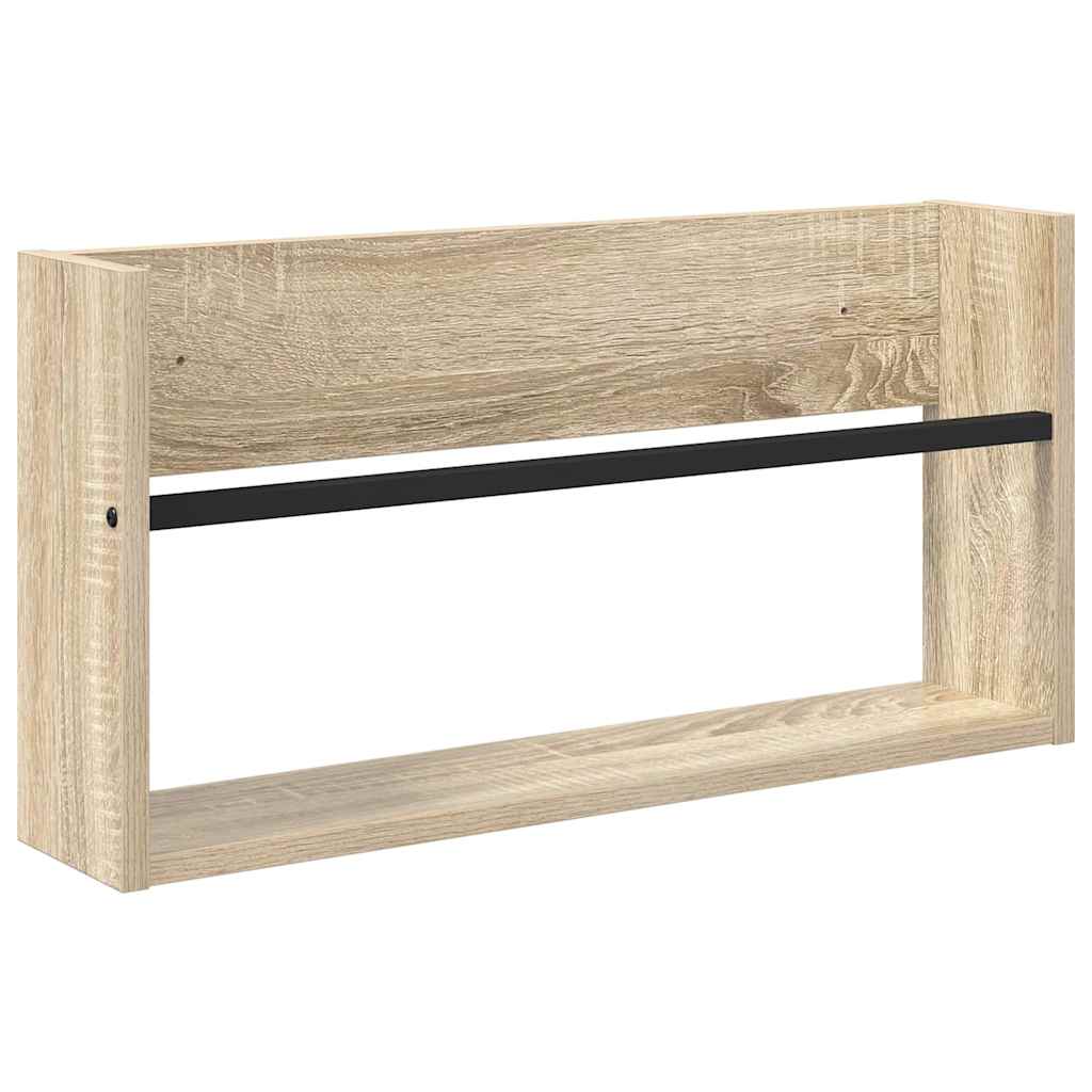 Žurnalų stovas Sonoma ąžuolas 60 x 12 x 30 cm Apdirbta mediena