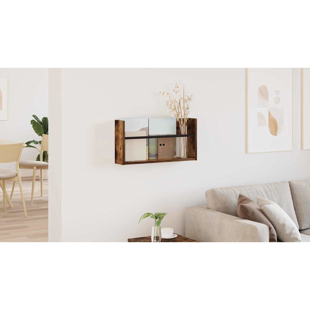 Žurnalų stovas Rūkyta ąžuolas 60 x 12 x 30 cm Apdirbta mediena